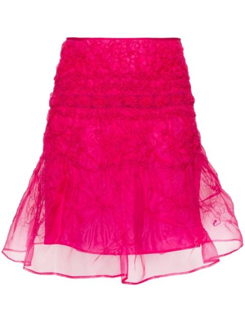 CECILIE BAHNSEN Vida organza midi skirt