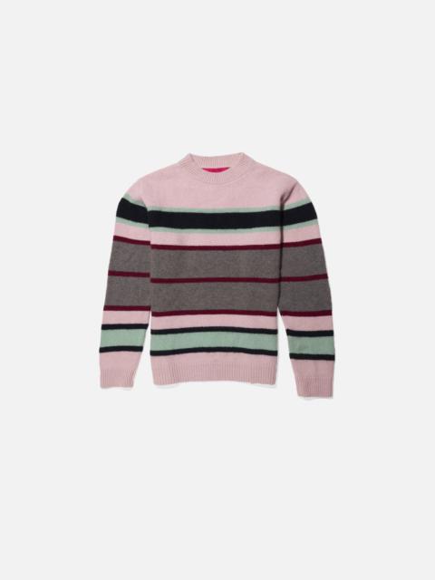 The Elder Statesman JITNEY STRIPE WOMEN'S CREW
