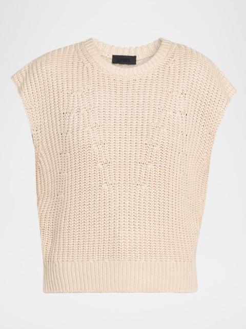 LAPOINTE Silk Knit Sleeveless Sweater