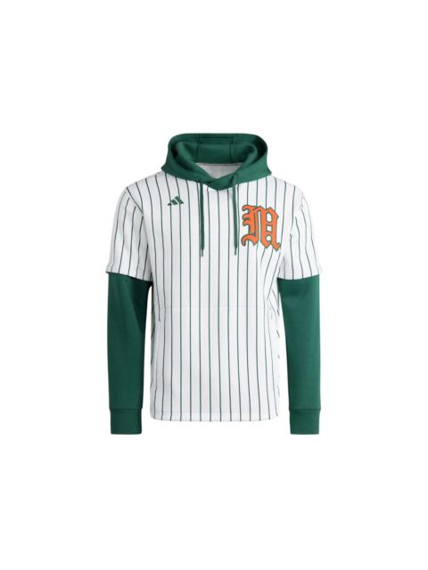 adidas adidas Hurricanes Jersey Hoodie Miami White Dark Green