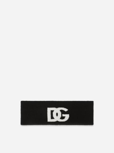 Dolce & Gabbana Cashmere jacquard headband with DG logo
