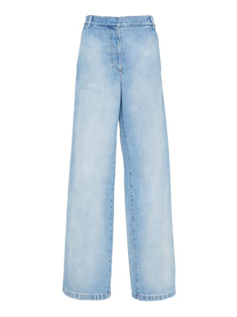 Dries Van Noten Paxy Wide-Leg Denim Jeans light blue