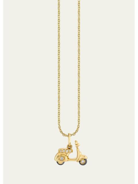 SYDNEY EVAN 14K Diamond Scooter Charm Necklace. 18"L