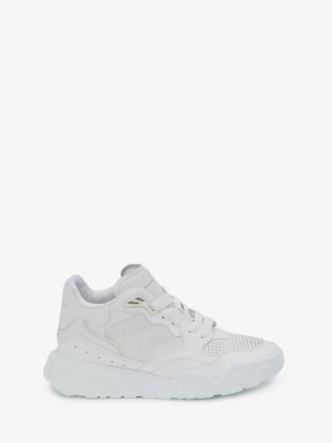 Men's Court Trainer in White/silver