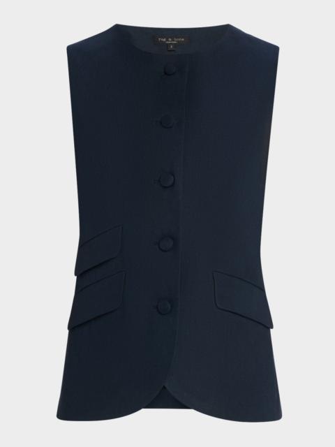 rag & bone Slade Crew Linen Vest