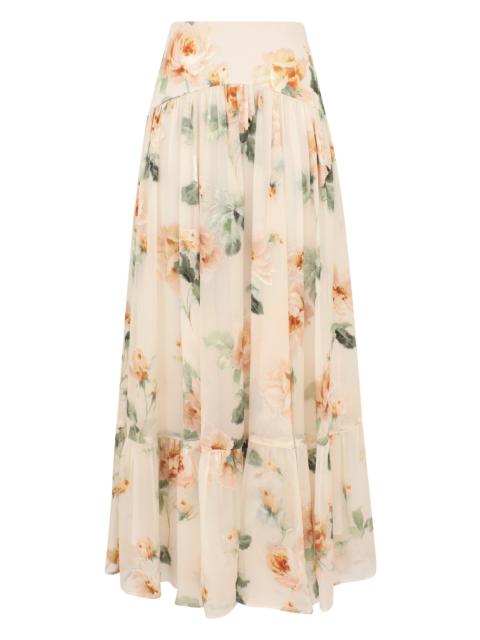 Zimmermann CAROUSEL BURNOUT MIDI SKIRT