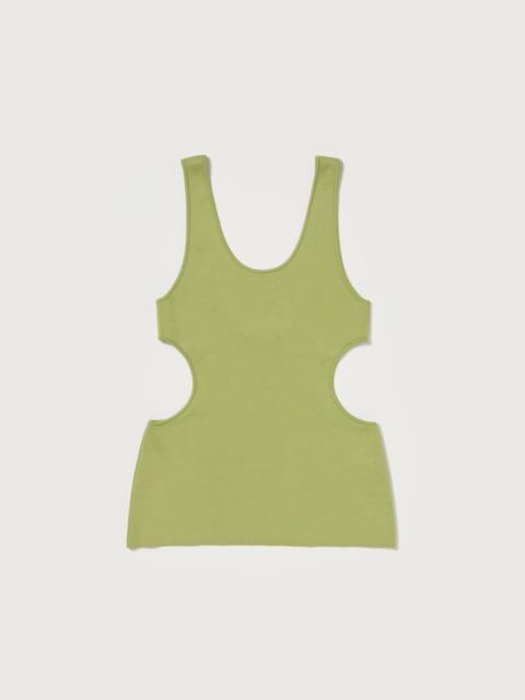AURALEE DOUBLE FACED SILK COTTON KNIT LONG TANK