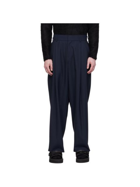 Kolor Navy Pleated Trousers