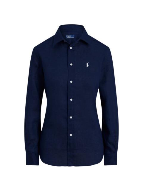 Polo Ralph Lauren logo-embroidered linen shirt