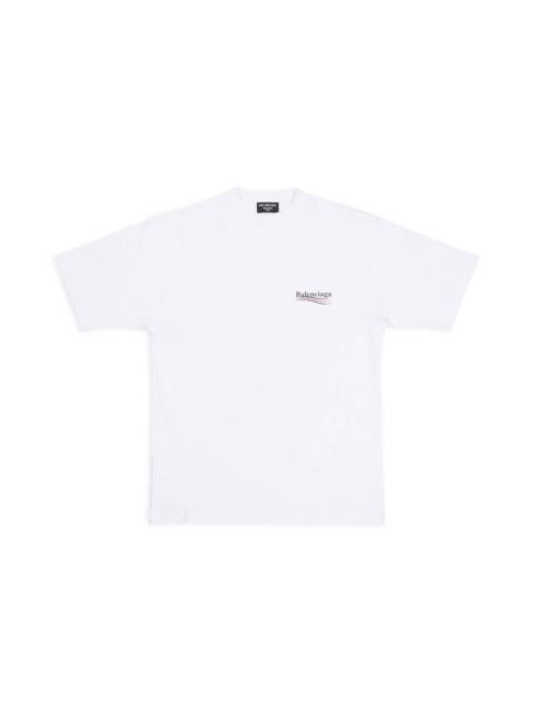 BALENCIAGA Men's Political Campaign T-shirt Large Fit in White