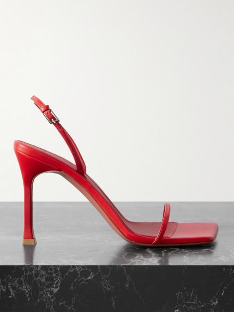 Amina Muaddi Maya Leather Sandals