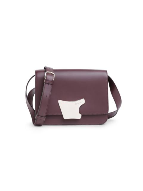 Burgundy leather crossbody bag