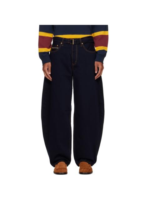 sacai Navy Belted Jeans