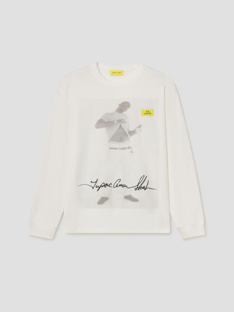 AGOLDE AGOLDE X TUPAC WESTSIDE LONG SLEEVE TEE IN SOFT WHITE