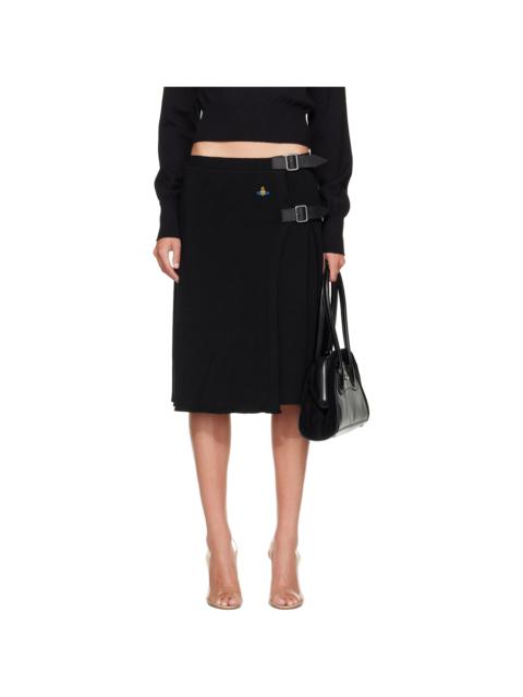 Vivienne Westwood Black Alex Kilt Midi Skirt