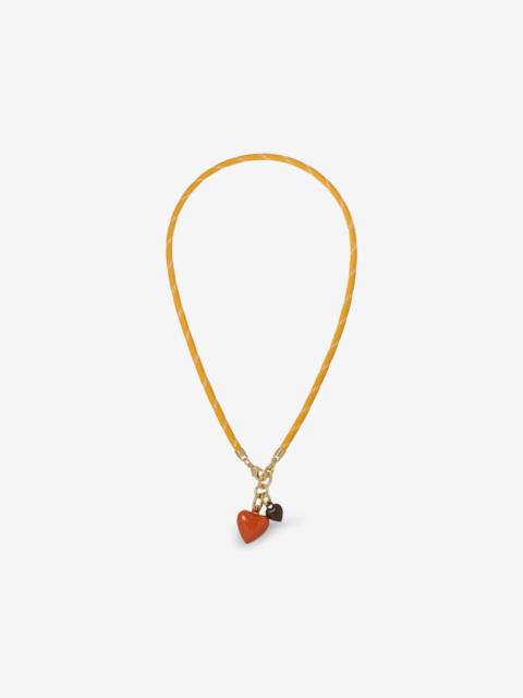ROXANNE ASSOULIN Happy Cord double-heart pendant necklace