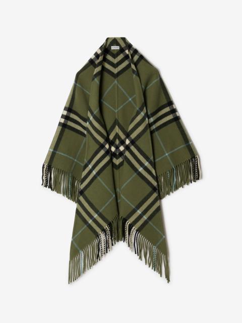 Burberry Check Wool Cape