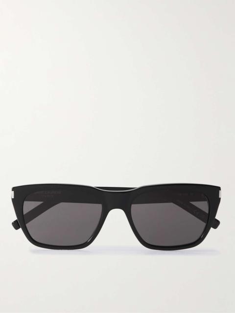 Rectangular-Frame Acetate Sunglasses