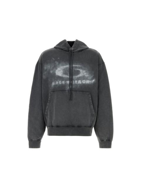 BALENCIAGA BALENCIAGA Dark Grey Cotton Oversize Sweatshirt New & Authen