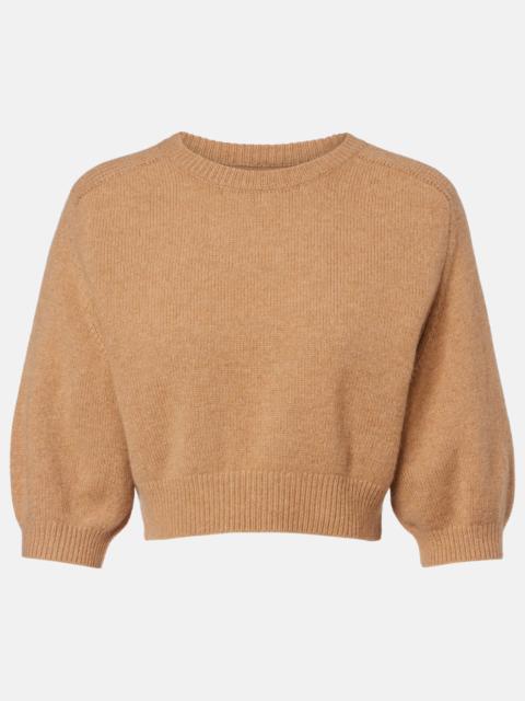 KHAITE Lorelai cropped wool and cashmere sweater