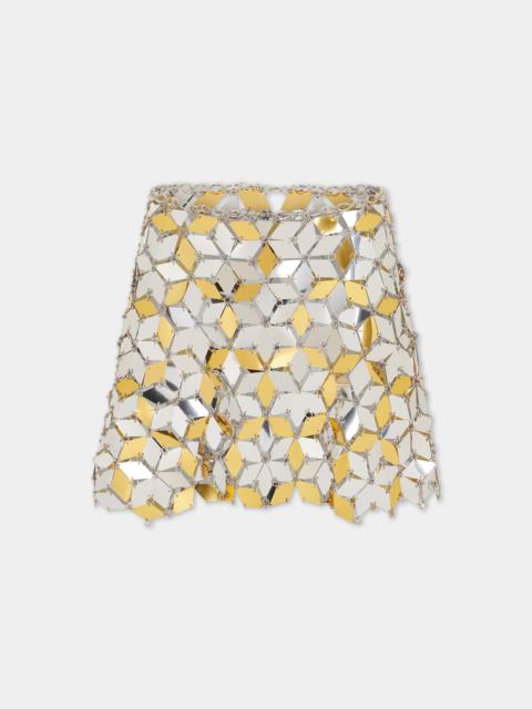 rabanne SHORT SPARKLE DISCS RHOMBIC SKIRT