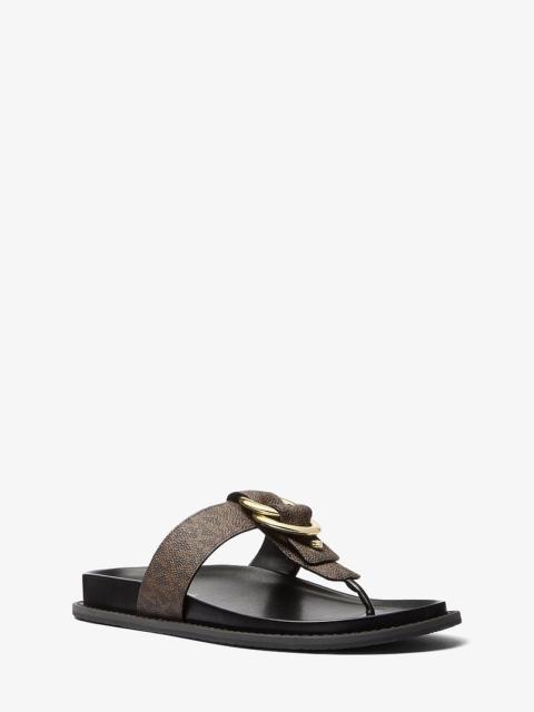 MICHAEL KORS Jaden Signature Logo Thong Sandal