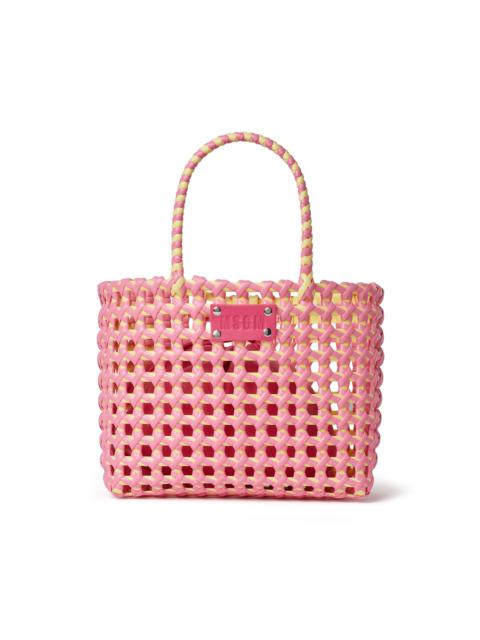 MSGM Woven tote bag with logo