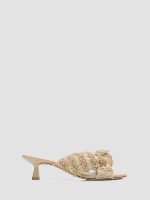 Stuart Weitzman Women's Soplaya 50MM Knotted Straw Mules - Natural