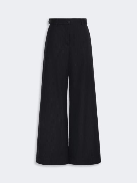 WEEKEND Max Mara BRAVO Wool and cotton gabardine trousers - NAVY