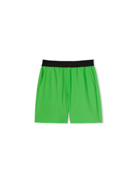 Lightweight wool Bermuda shorts with elastic waist band