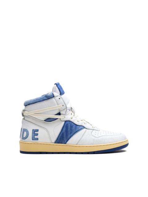 Rhude Rhecess "White/Royal Blue" high-top sneakers