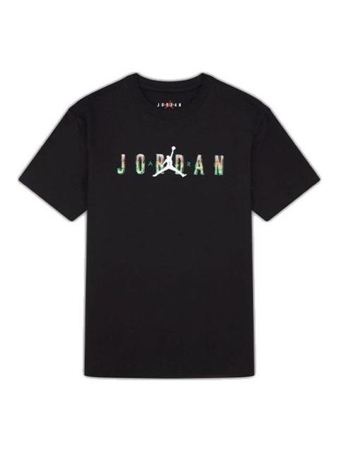 Jordan Air Jordan DNA Printing Alphabet Large Logo Short Sleeve Black DQ5884-010