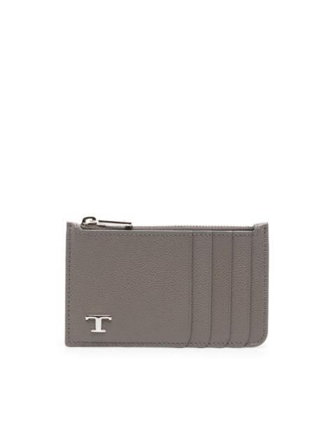 Tod's logo-plaque zip-fastening cardholder