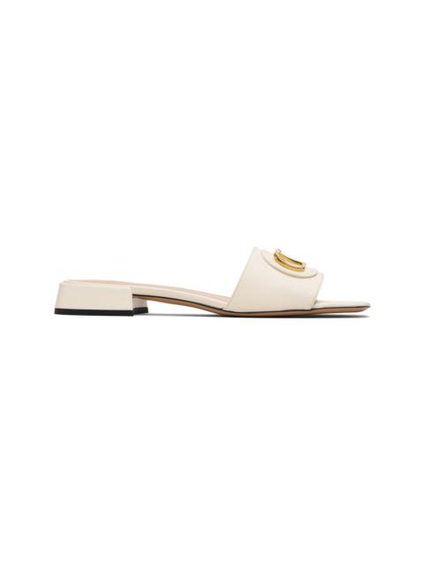 Valentino White VLogo Signature Slide Sandals