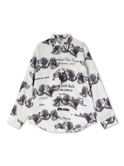 MSGM Shirt with graphic print from the "Never look back" collection