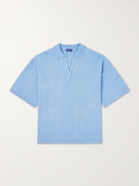 Blue Blue Japan Knitted Polo Shirt
