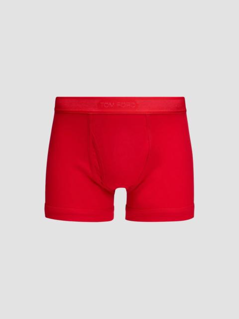 TOM FORD Men's Stretch-Cotton Jersey Boxer Briefs - Red