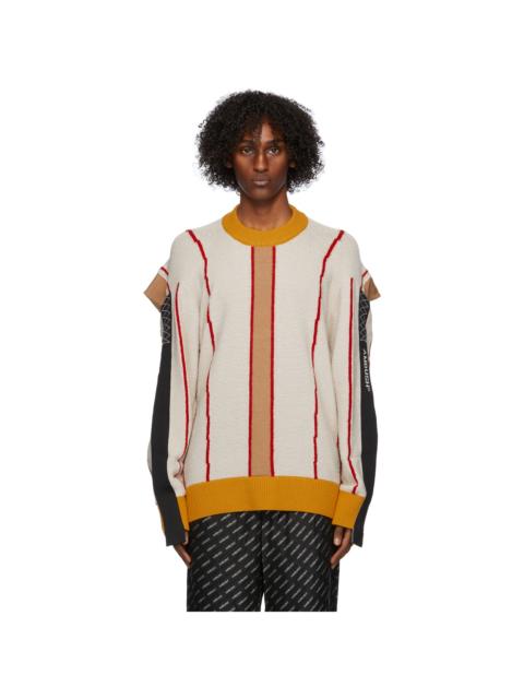 Ambush Beige Colorblocked Folding Sweater