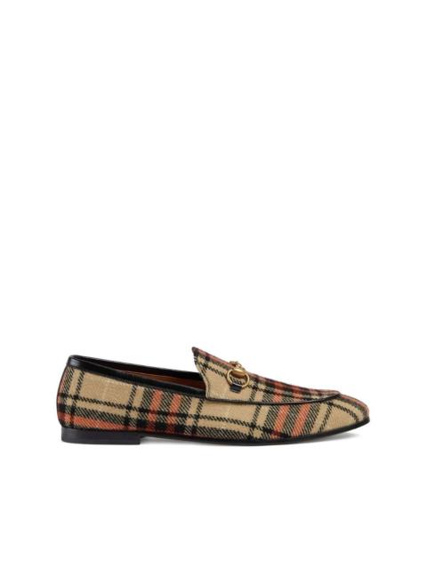 GUCCI Jordaan tartan loafers