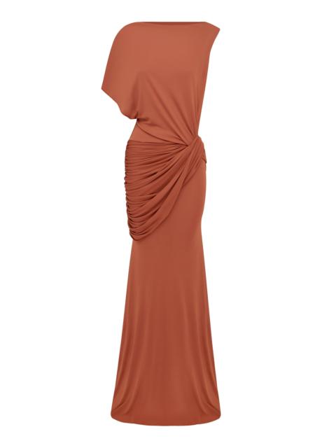 ALEX PERRY Twist Dry Jersey Gown bronze