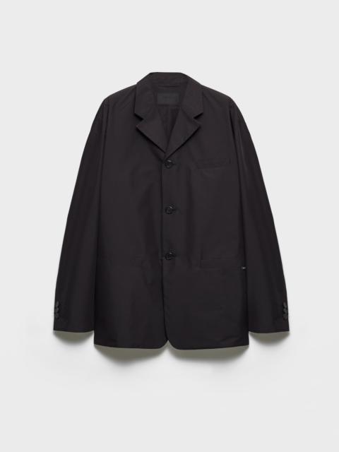 Prada Single-breasted technical cotton jacket