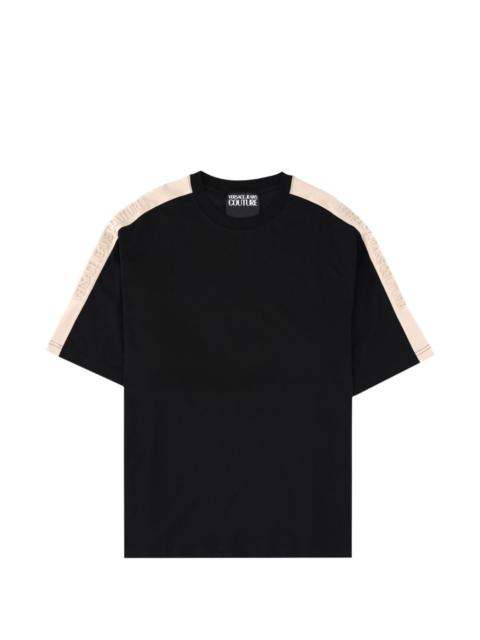 VERSACE JEANS COUTURE logo stripe detail T-shirt