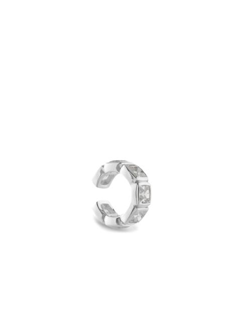 TOM WOOD sterling silver Cushion crystal-embellished ear cuff