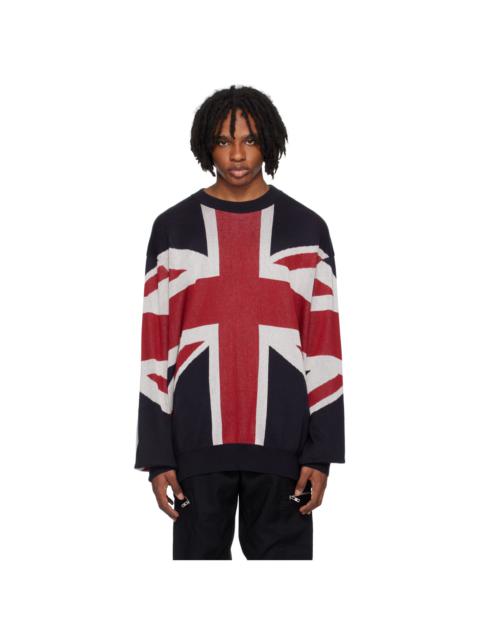 TAKAHIROMIYASHITA TheSoloist. Navy Union Jack Sweater