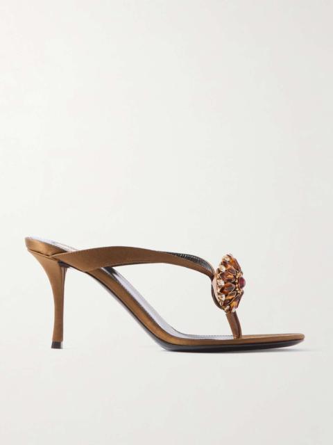 サンダル・ミュール SAINT LAURENT Bridget 40 Rive Gauche leather sandals Saint Laurent Bridget 40 Rive Gauche Leather Sandals in
