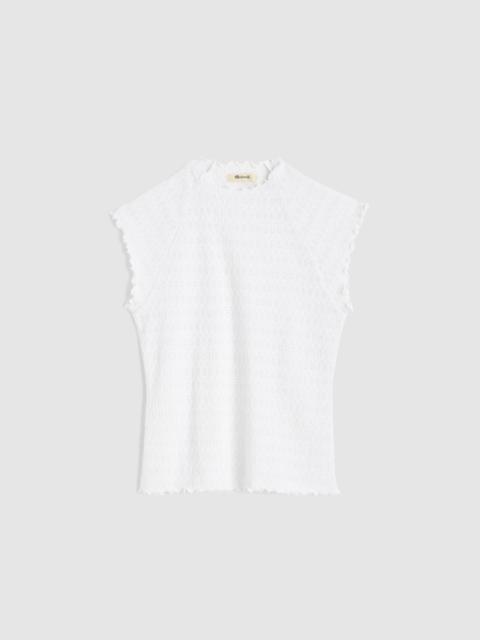 Madewell Smocked Mockneck Tank
