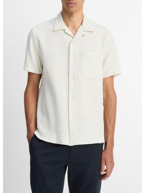 Vince Provence Plaid Double-Face Italian Cotton Button-Front Shirt