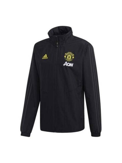 adidas Soccer/Football Manchester United Woven Stand Collar Jacket Black EB6515