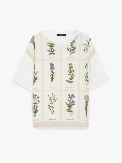 WEEKEND Max Mara PAMPAS Printed silk and jersey T-shirt