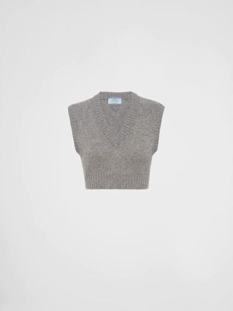 Prada Cropped cashmere vest